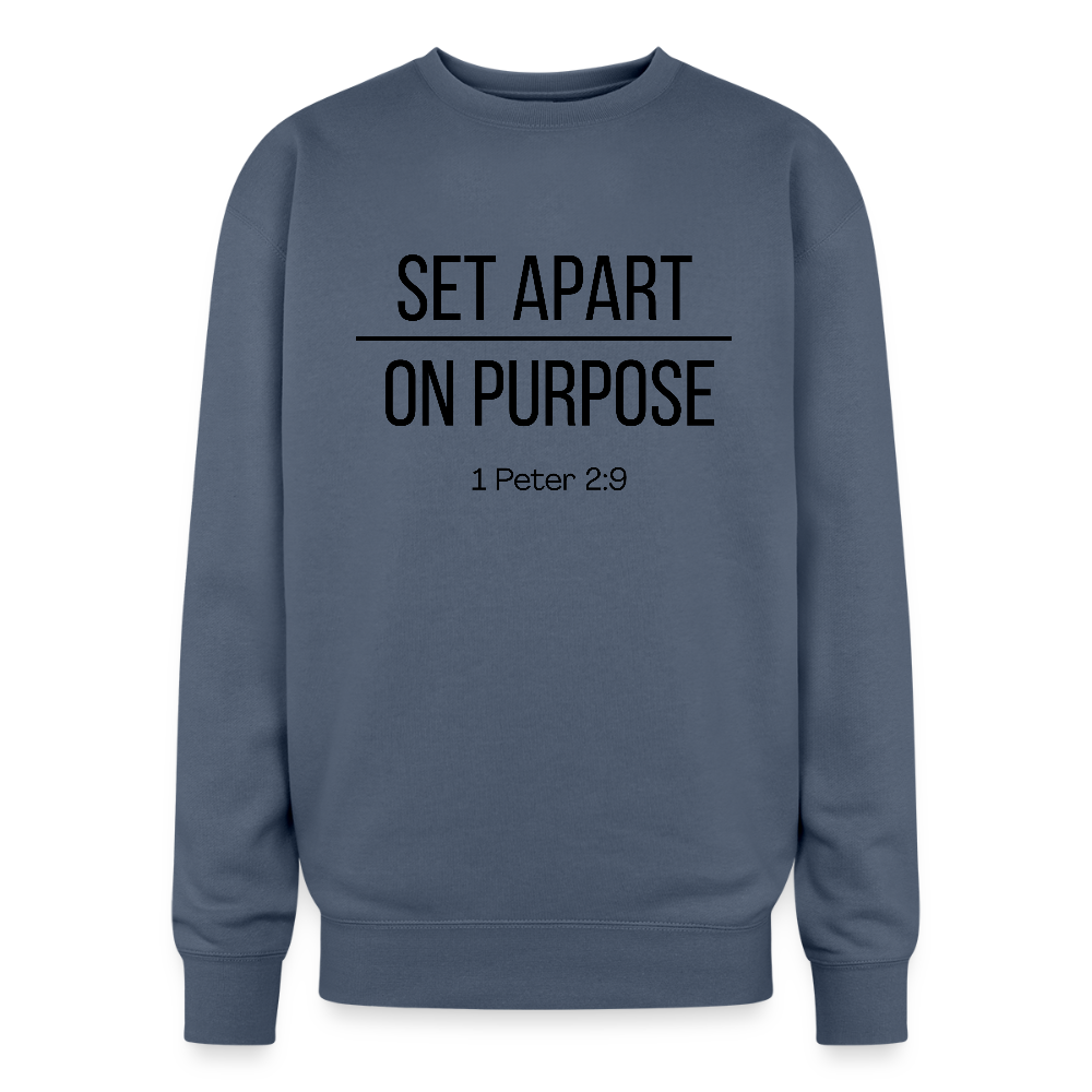 Set Apart On Purpose Oversized Crewneck Sweatshirt - stone blue