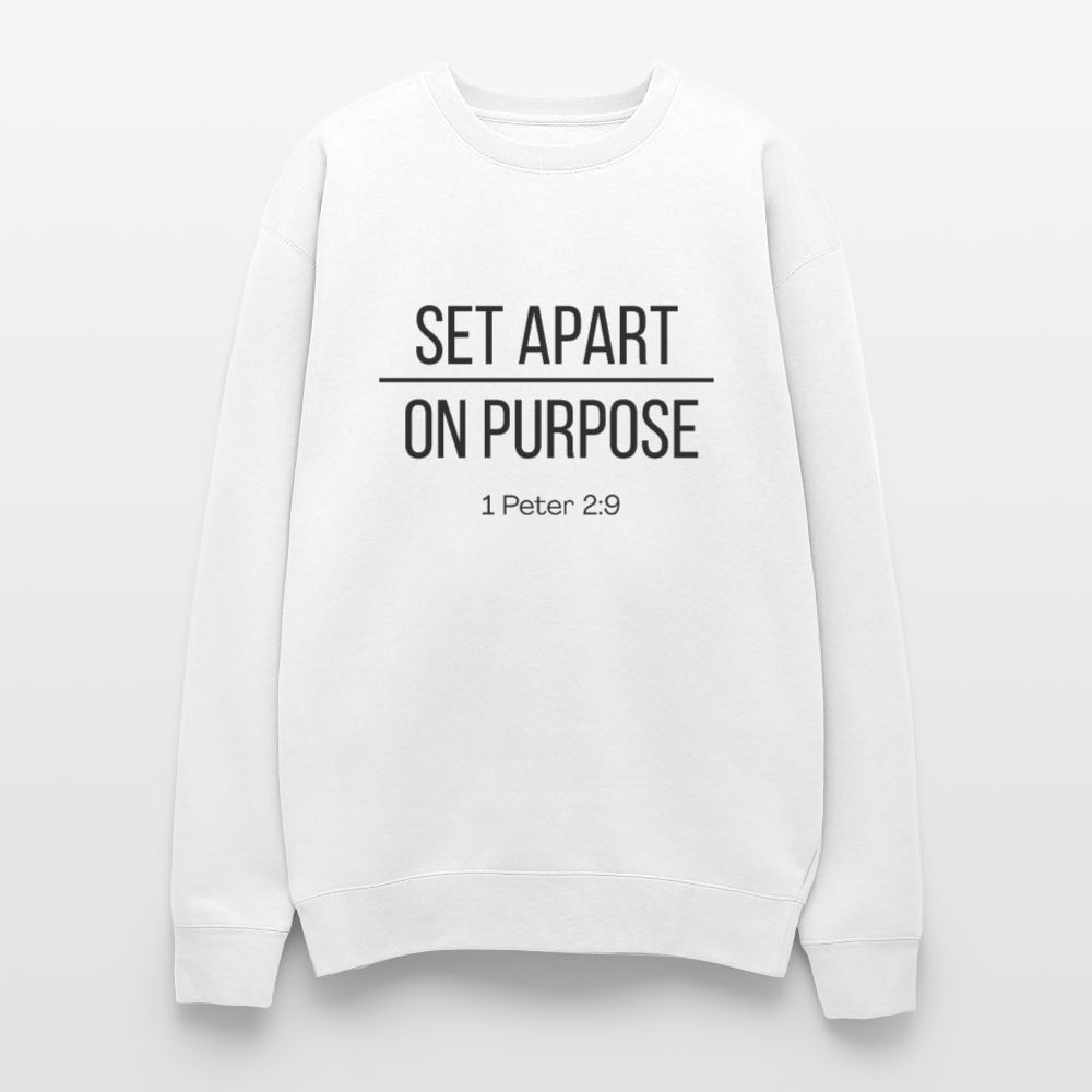 Set Apart On Purpose Oversized Crewneck Sweatshirt - white