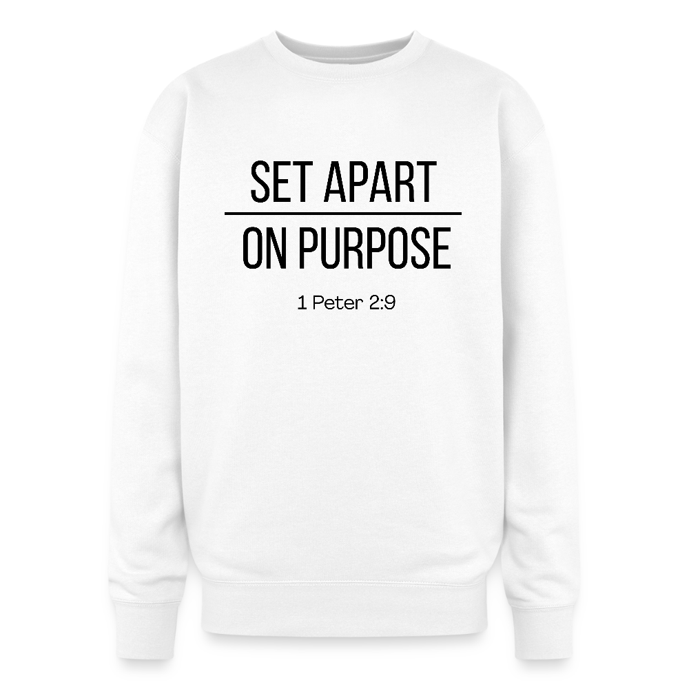 Set Apart On Purpose Oversized Crewneck Sweatshirt - white