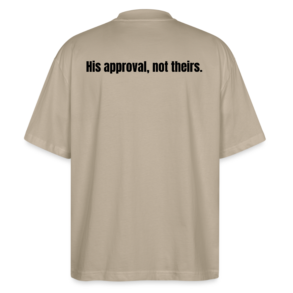 Alignment Not Equal Applause Oversized T-Shirt | Faith Over Fame | Hebrew Roots Apparel - stone