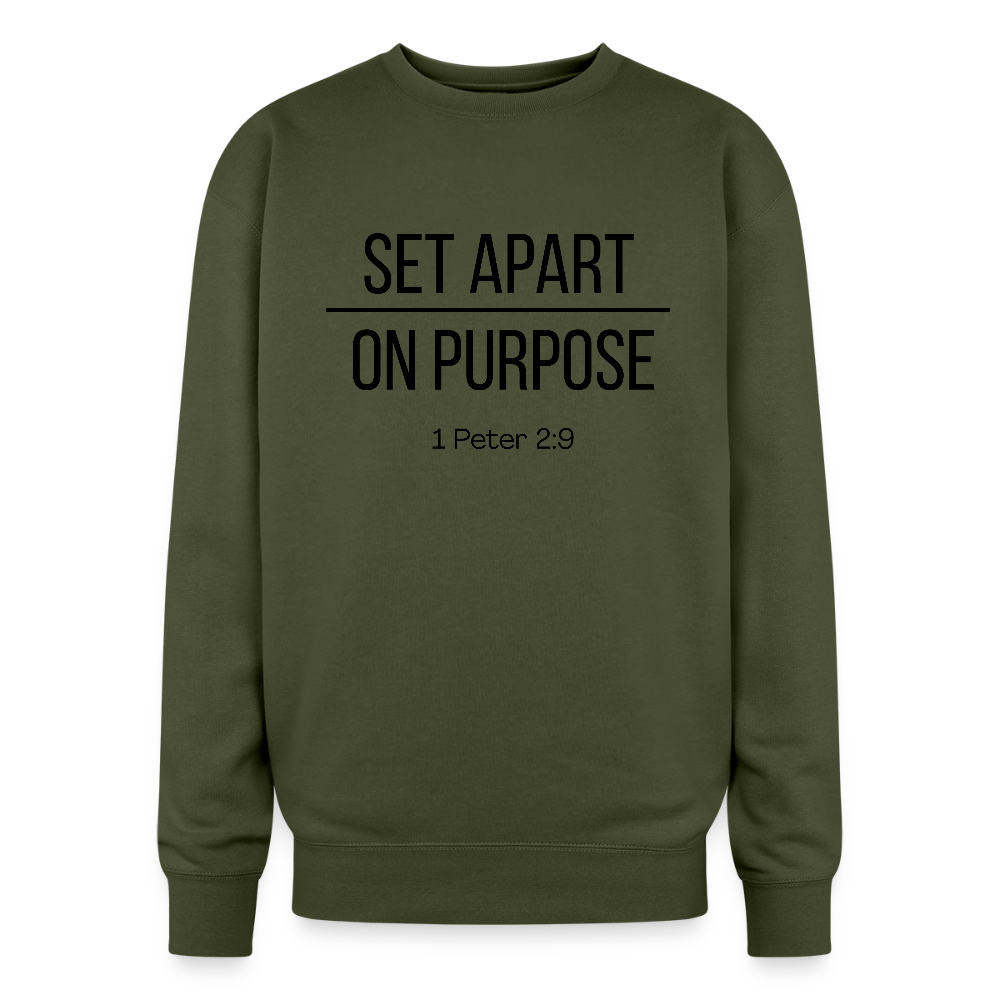 Set Apart On Purpose Oversized Crewneck Sweatshirt - olive green