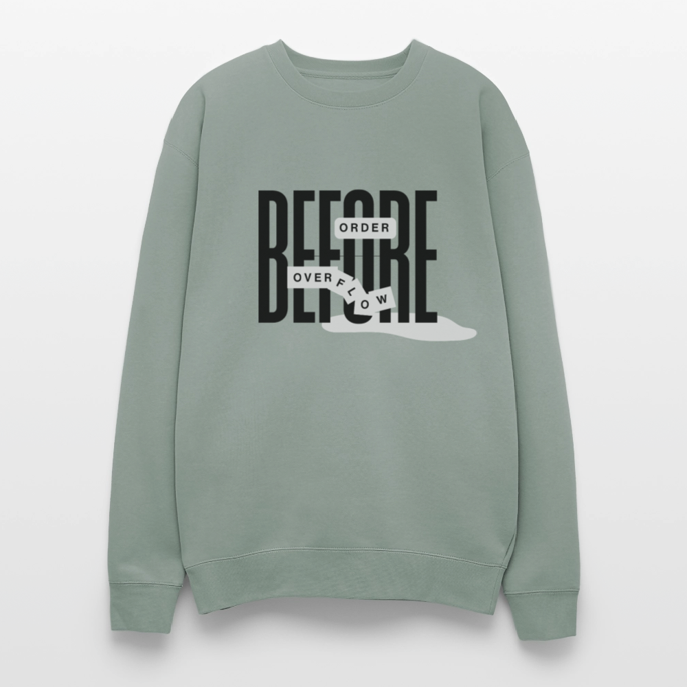 Order Before Overflow Oversized Crew Neck Sweatshirt | Unisex Faith-Inspired Streetwear - sage