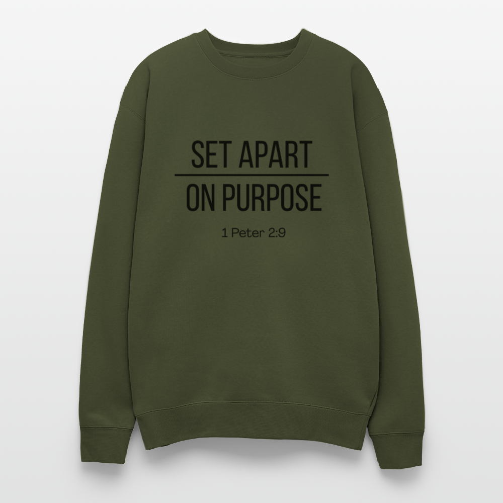 Set Apart On Purpose Oversized Crewneck Sweatshirt - olive green