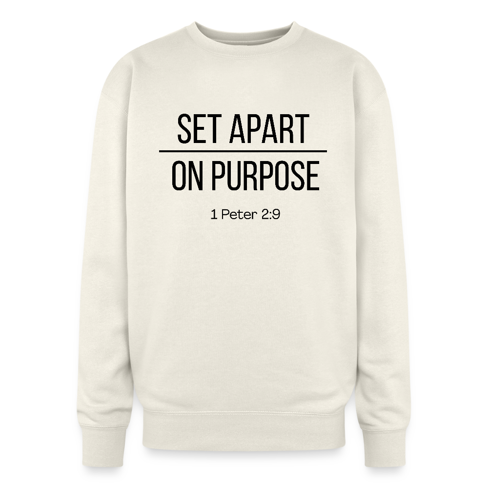 Set Apart On Purpose Oversized Crewneck Sweatshirt - ivory