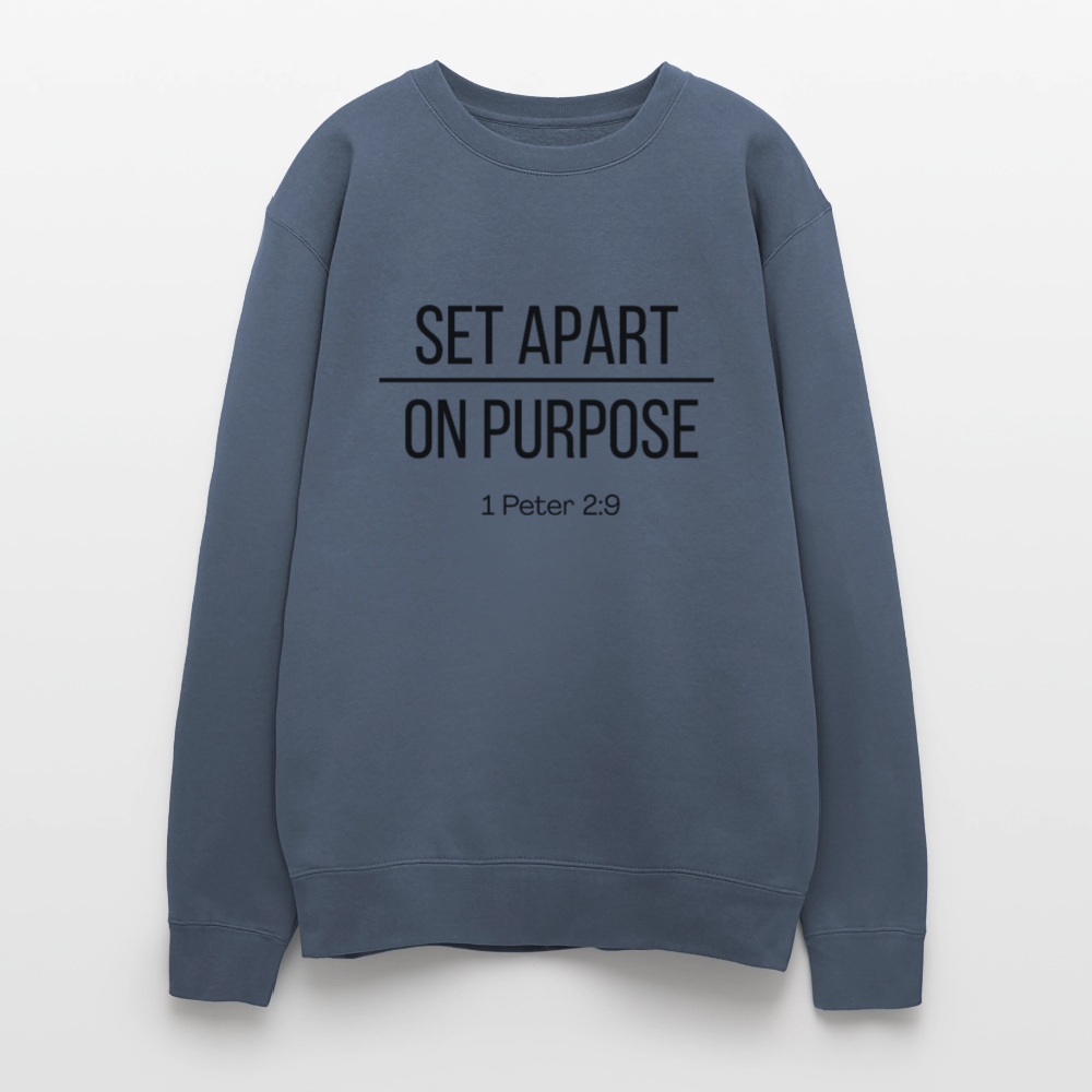 Set Apart On Purpose Oversized Crewneck Sweatshirt - stone blue