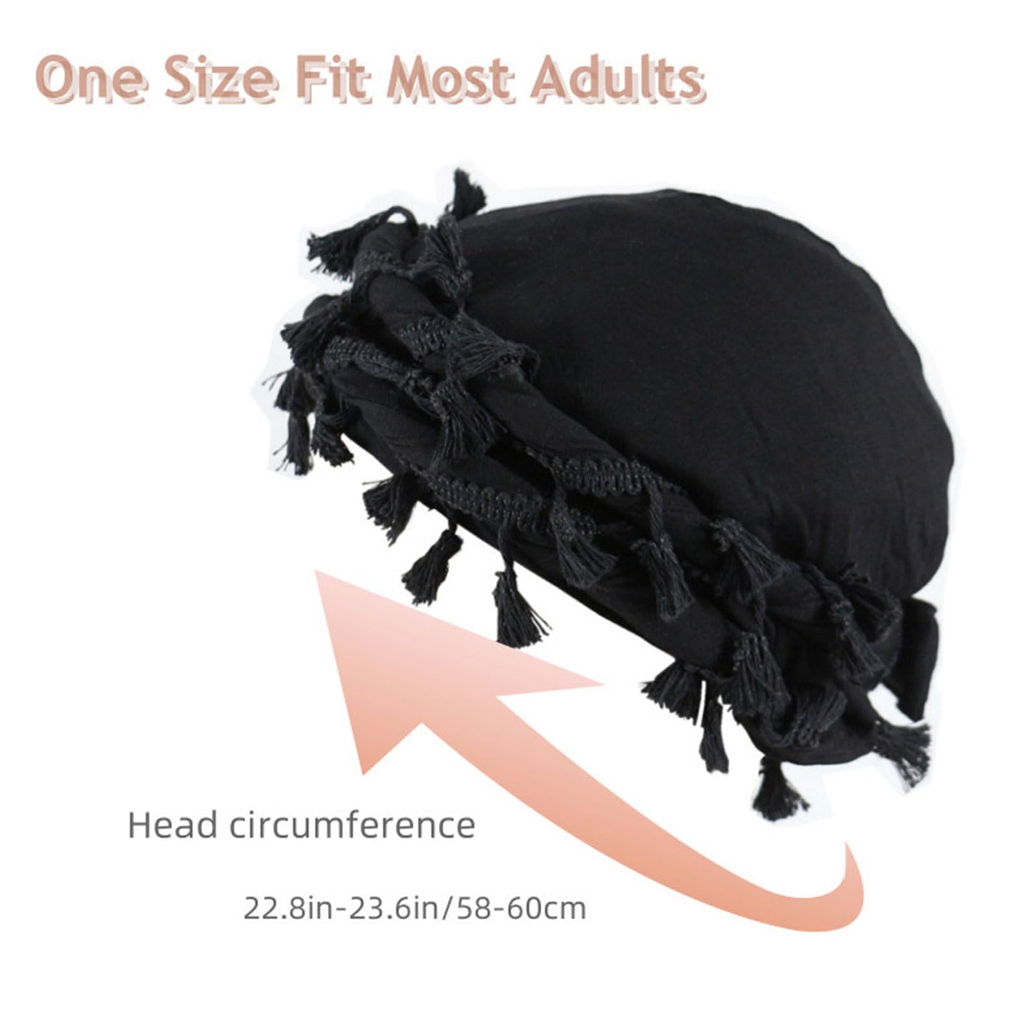 Pre-Tied Tassel Turban Twist Head Wraps