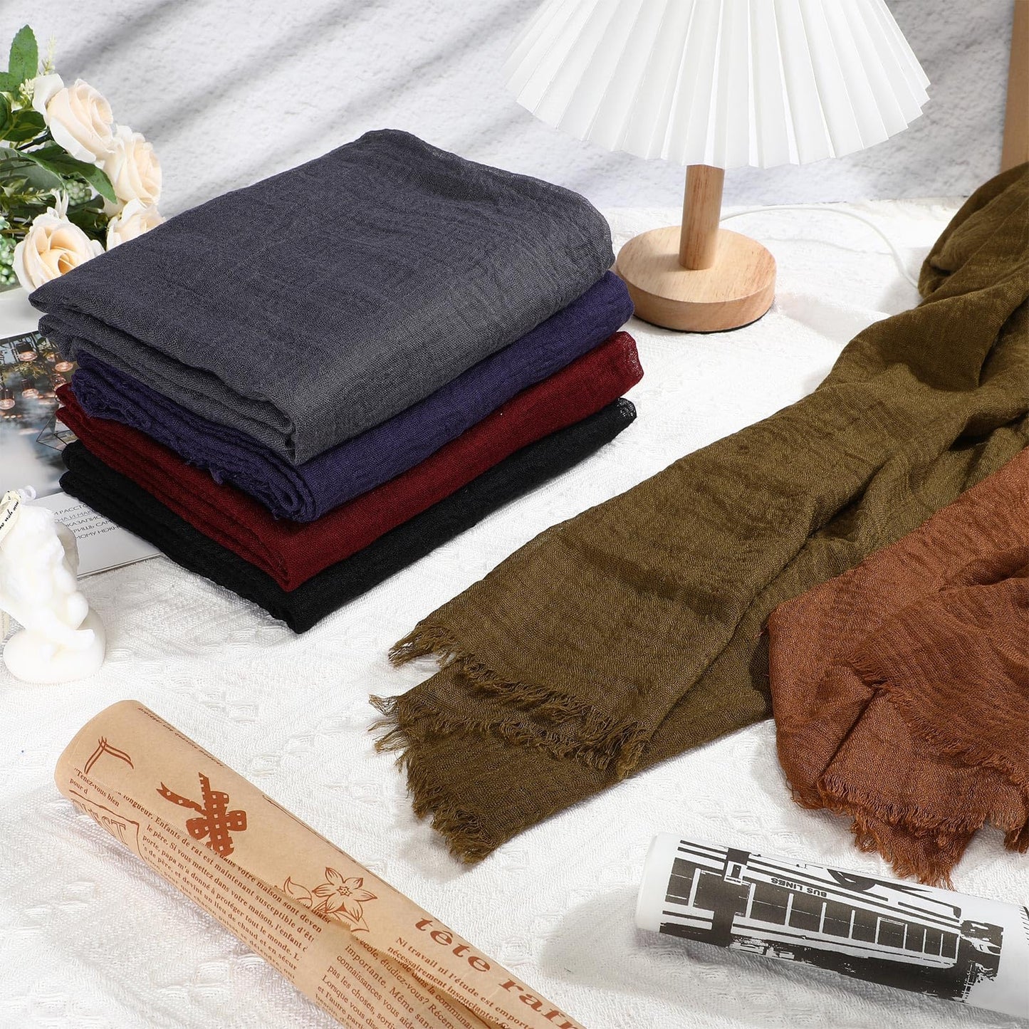 6 Pcs Head Scarf Set