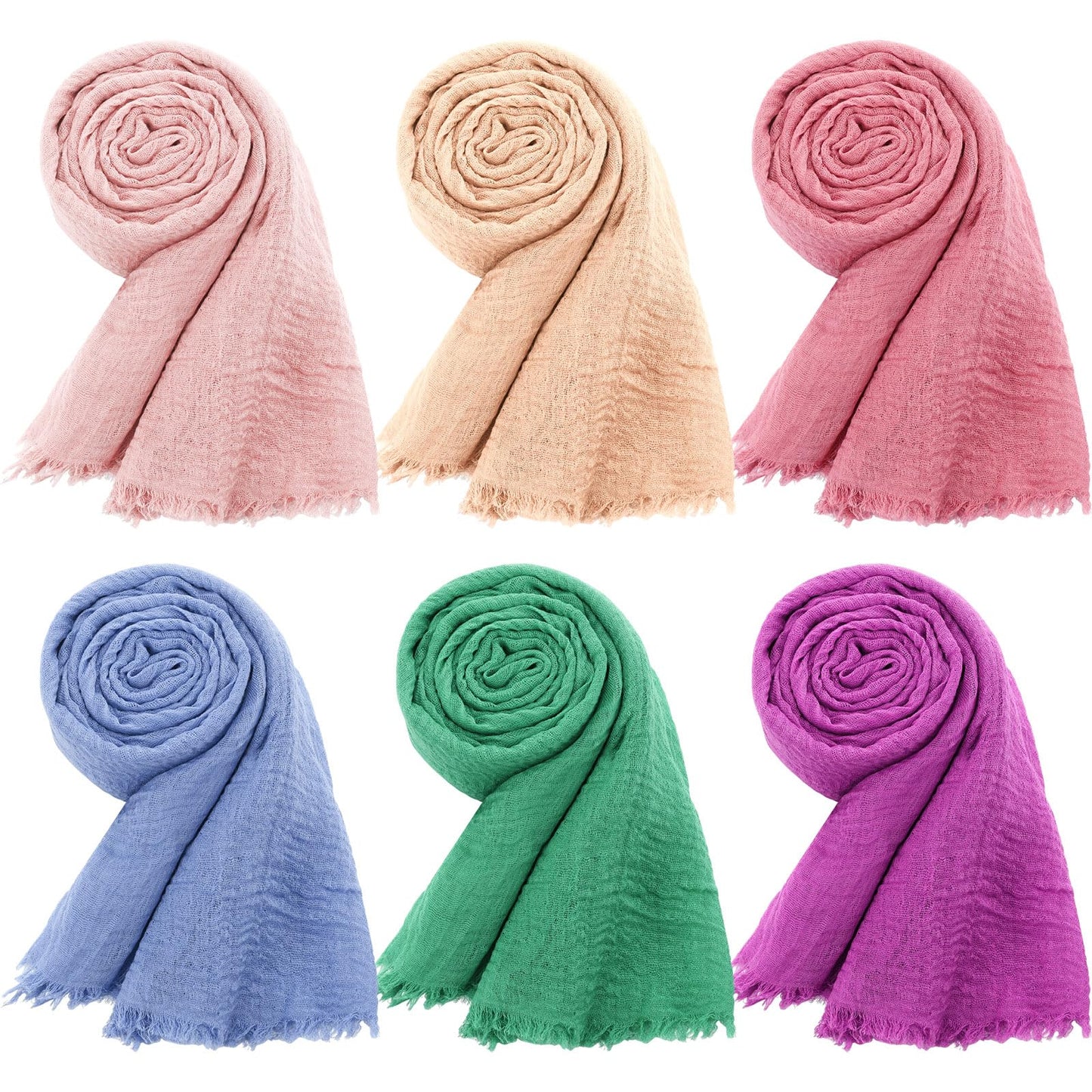 6 Pcs Head Scarf Set