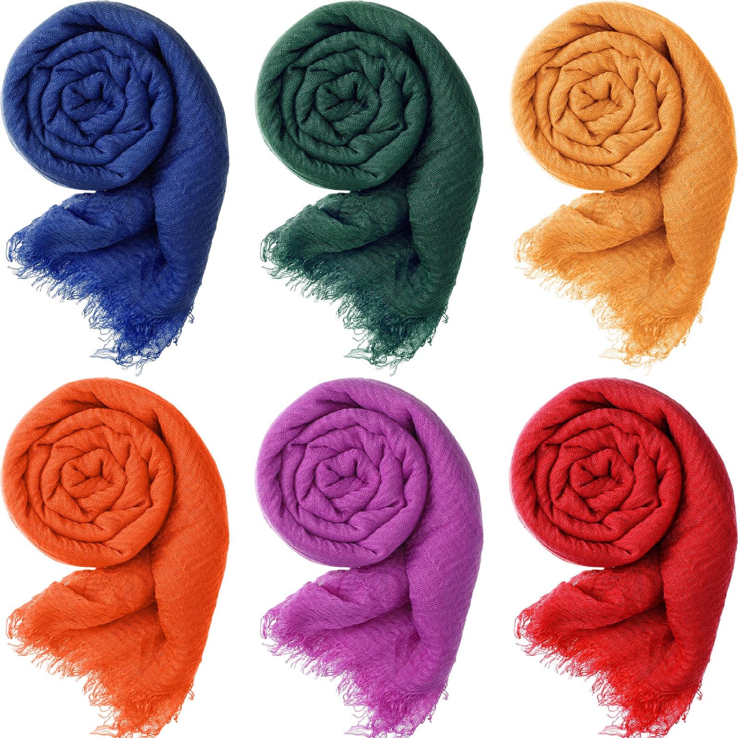 6 Pcs Head Scarf Set