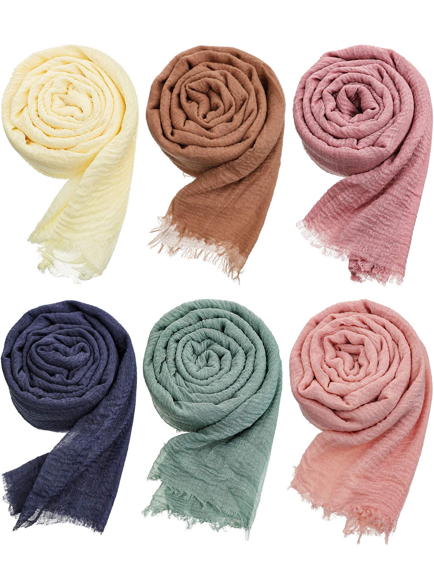 6 Pcs Head Scarf Set